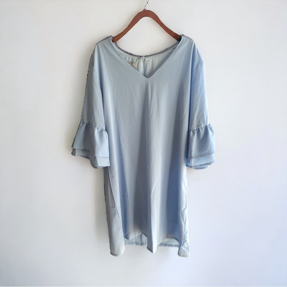 Twirl & Stun: The Perfect Summer Shift Dress! 🌟👗 NWT, Pale Blue, Size Medium - Picture 9 of 14